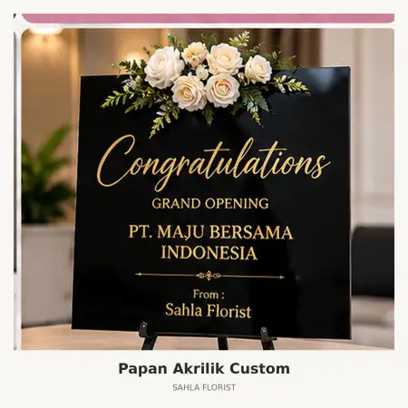Papan Bunga Akrilik Cipedes